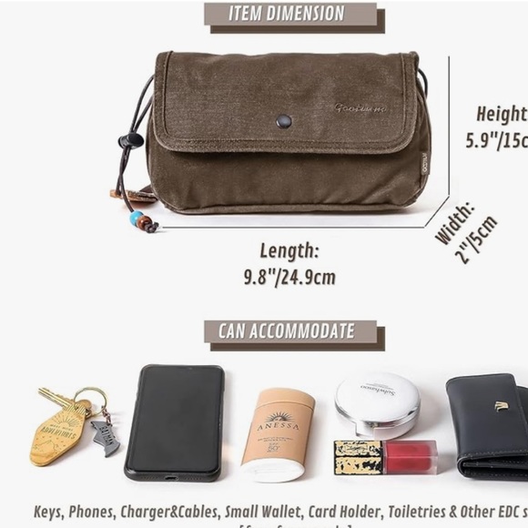 Gootium Canvas small crossbody purse-flap essential Pouch - Picture 9 of 11